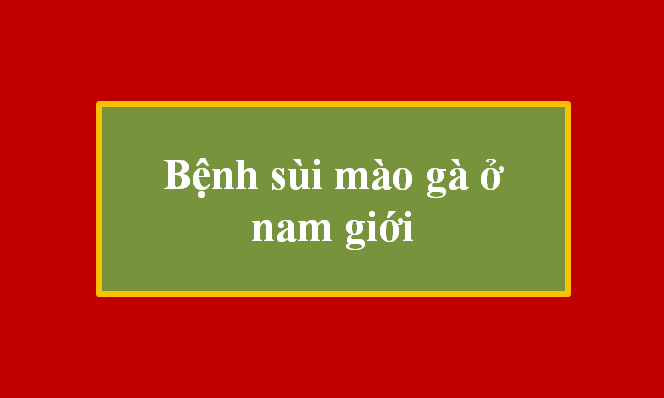 bệnh sùi mào gà ở nam giới